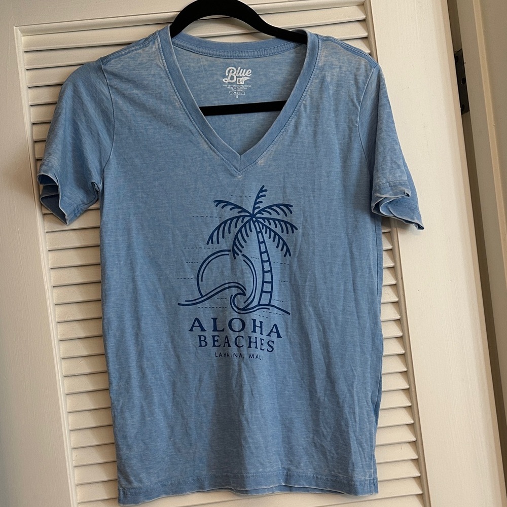 Blue 84 Light Blue Aloha Beaches Tee